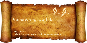 Vörösváry Judit névjegykártya